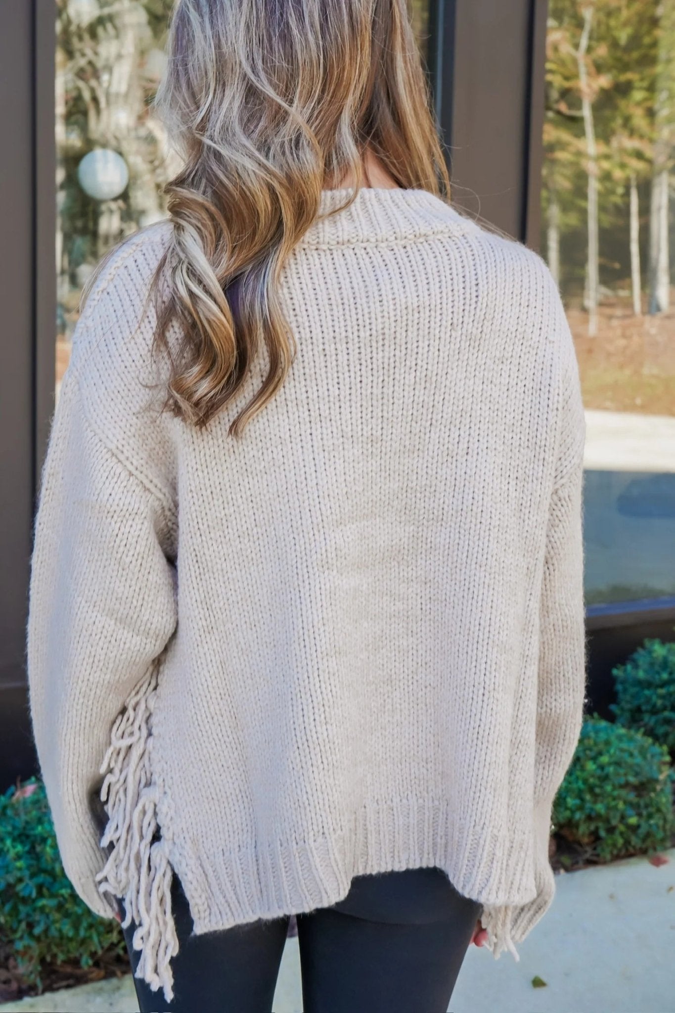 Pull en maille à franges Eva