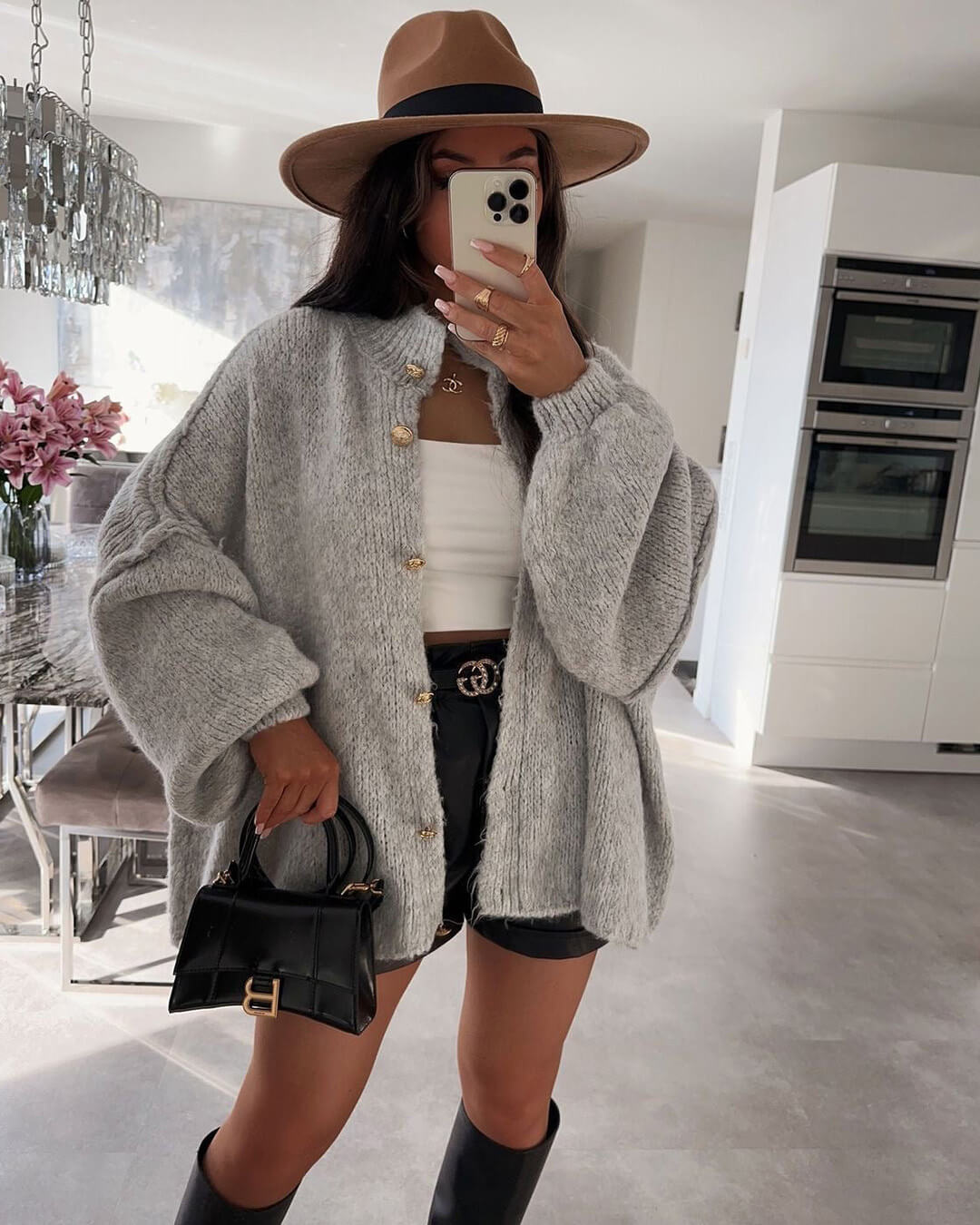 Cardigan long en maille Laura