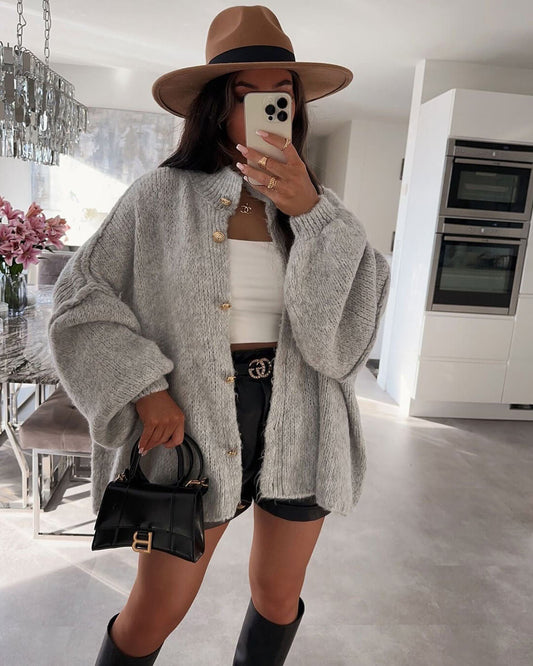 Cardigan long en maille Laura