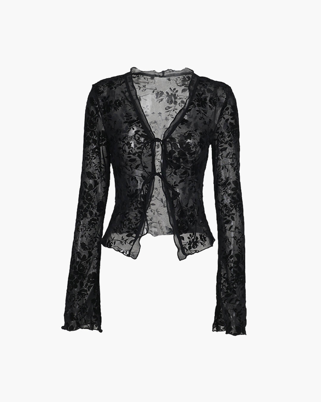 Ursa blouse en dentelle à nouer devant