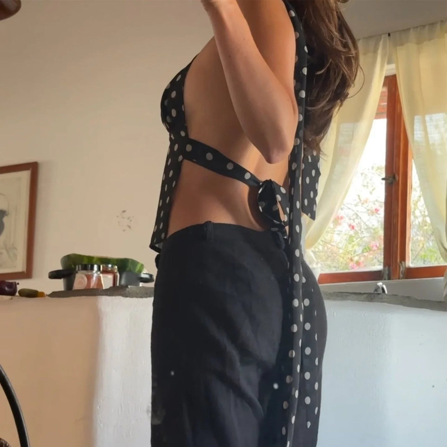 Top cami dos nu à pois Mandy