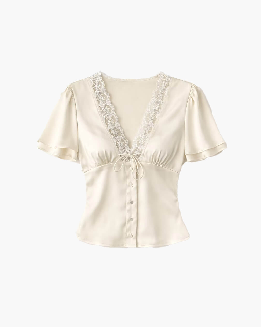 Chemisier Greta en satin à boutons