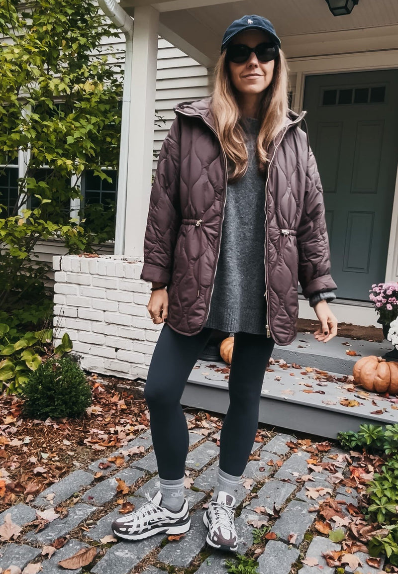 ZEYA - Abbie Hooded Quilted Jacket with Drawstring