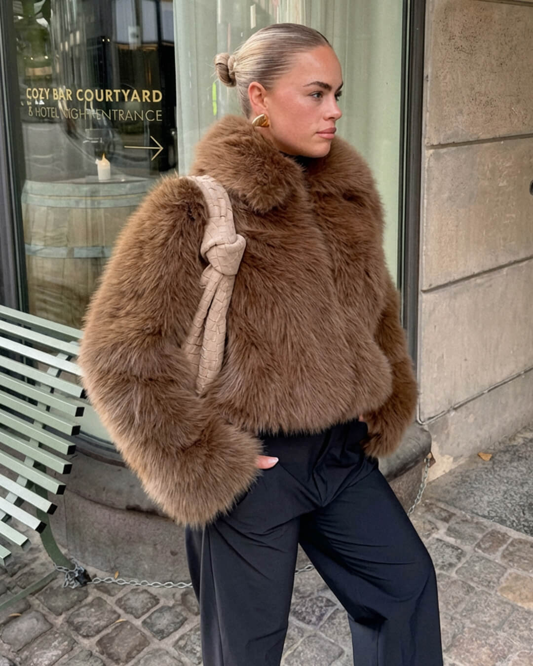 ZEYA - Adeline Cropped Faux Fur Jacket