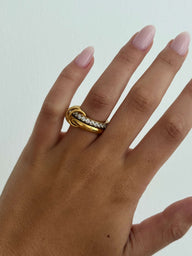 Bague scintillante superposée Aeliana