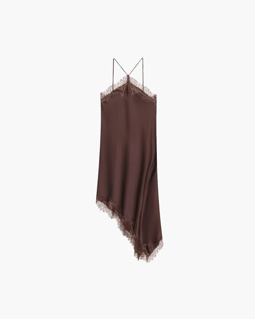 ZEYA - Alice Sling Midi Lace Satin Dress