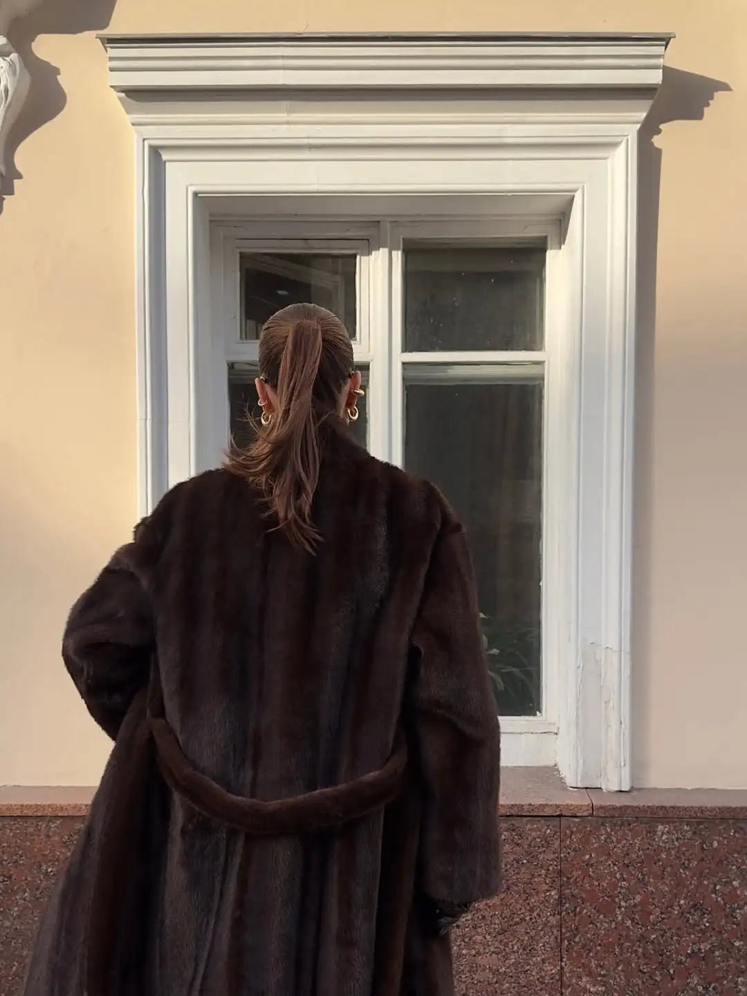 ZEYA - Alicia Faux Fur Maxi Coat with Belt