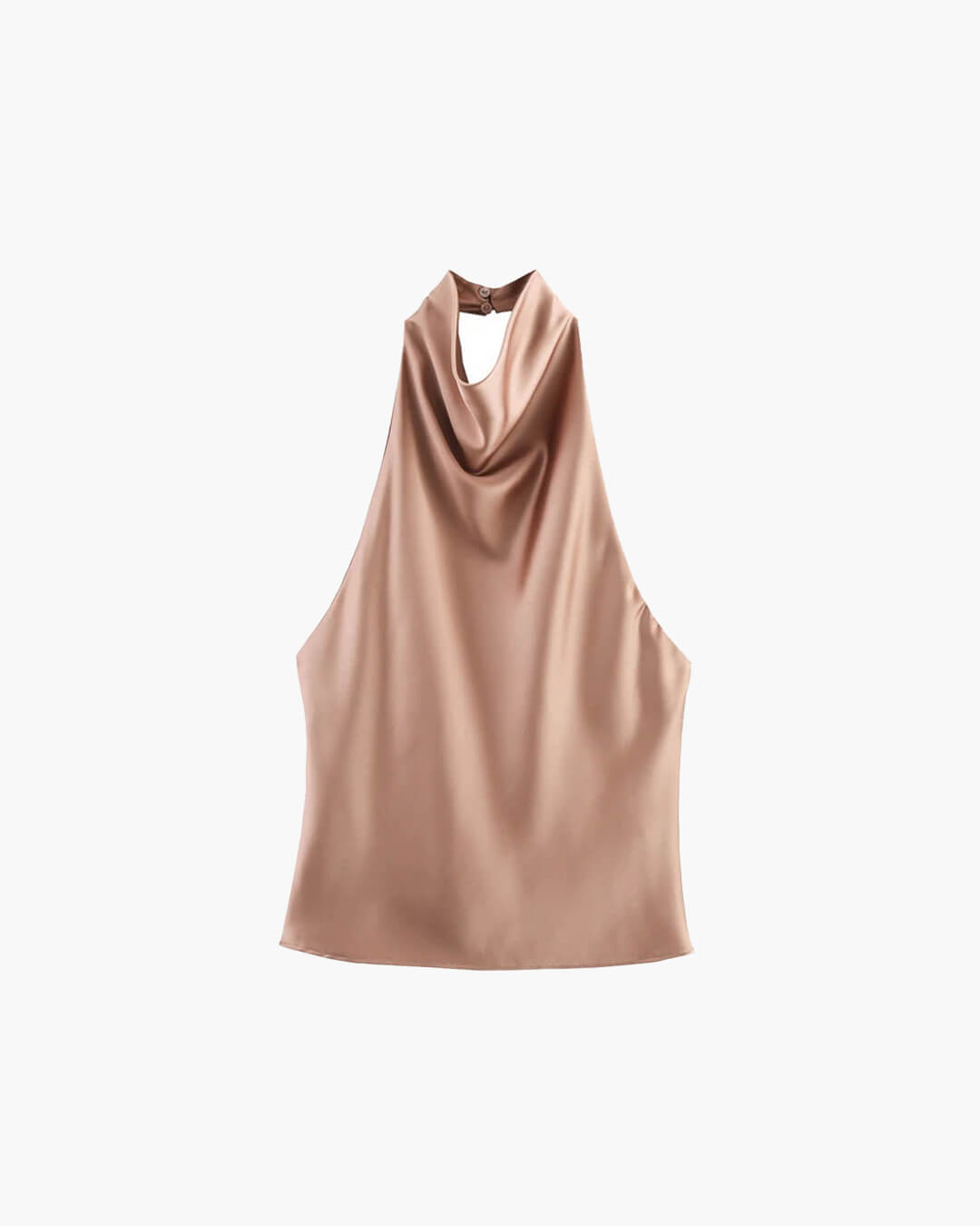 ZEYA - Allison Halter Backless Satin Top