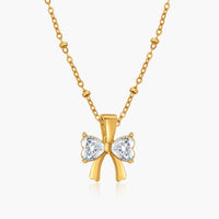 Collier pendentif Adaeze nœud en zircone