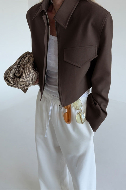 ZEYA - Amelie Brown Zip Jacket