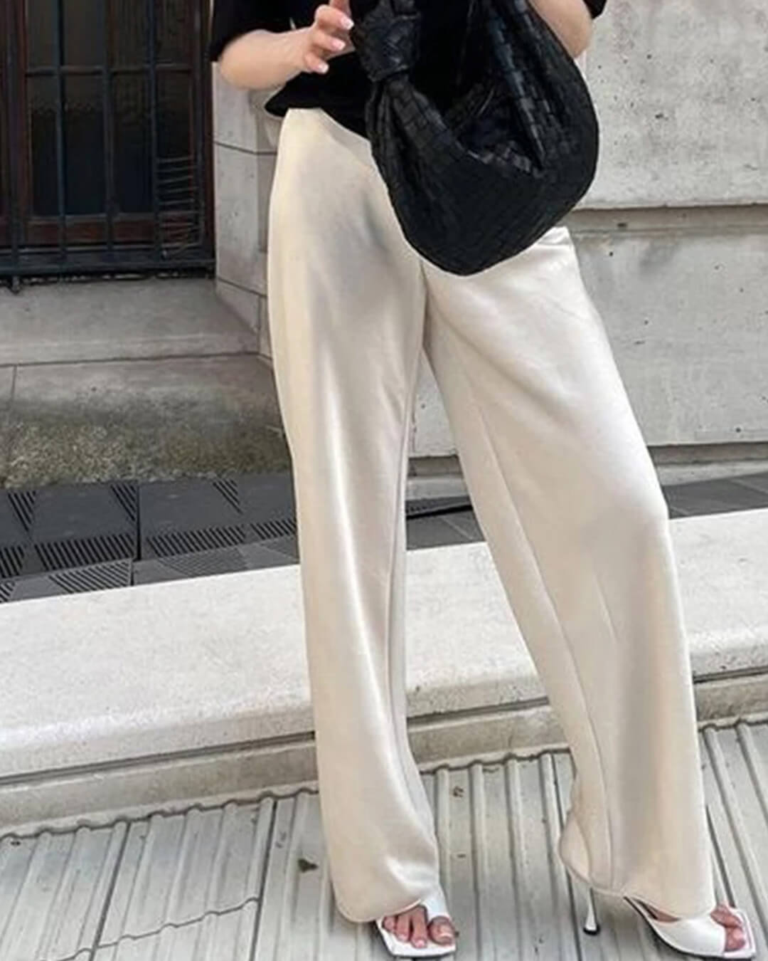 ZEYA - Angelita Satin Wide Leg Trousers
