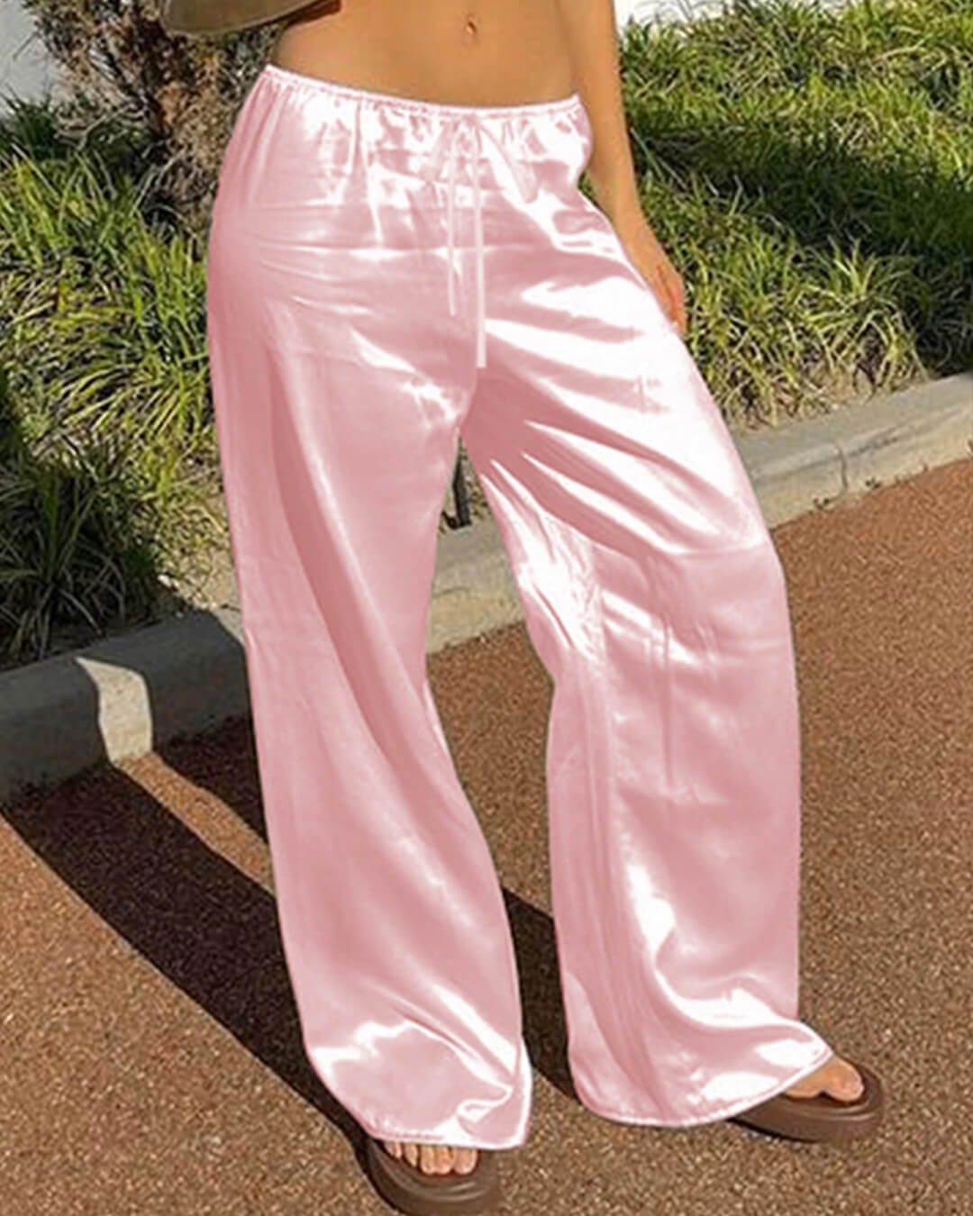 ZEYA - Angelita Satin Wide Leg Trousers