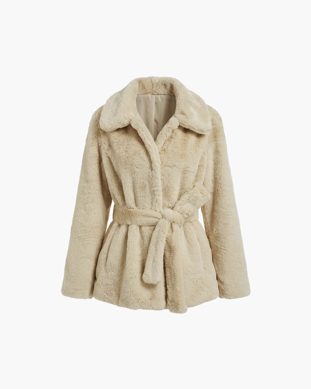 ZEYA - Ariana Faux Fur Coat with Belt
