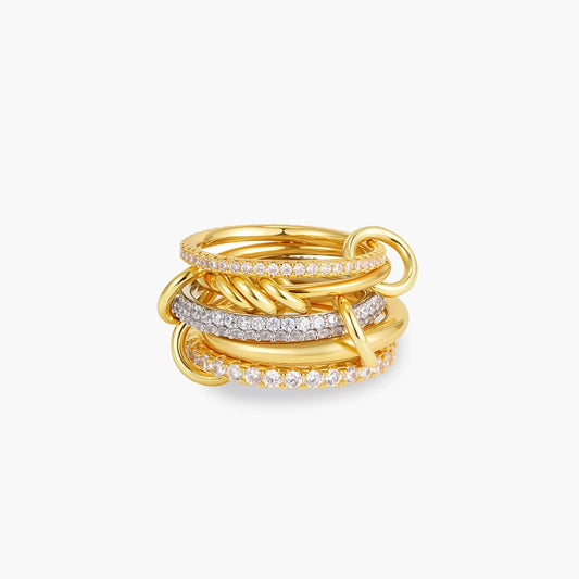 ZEYA - Aurélie Radiant Zirconia Five - Stacked Ring