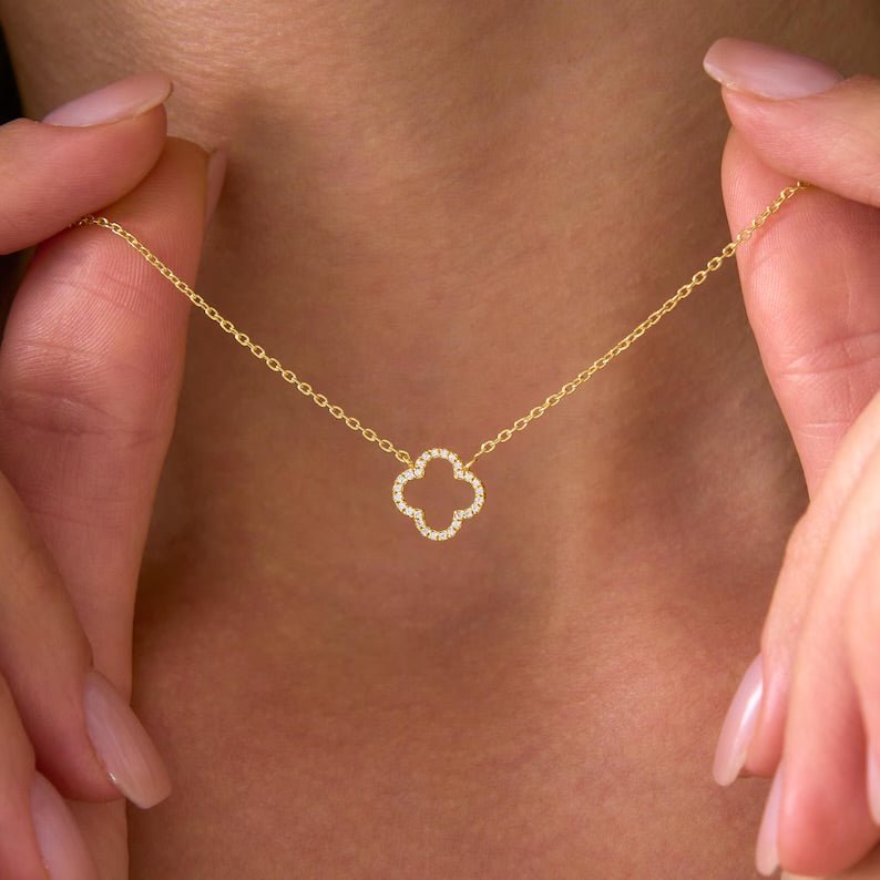 ZEYA - Aurora Clover Zirconia Necklace