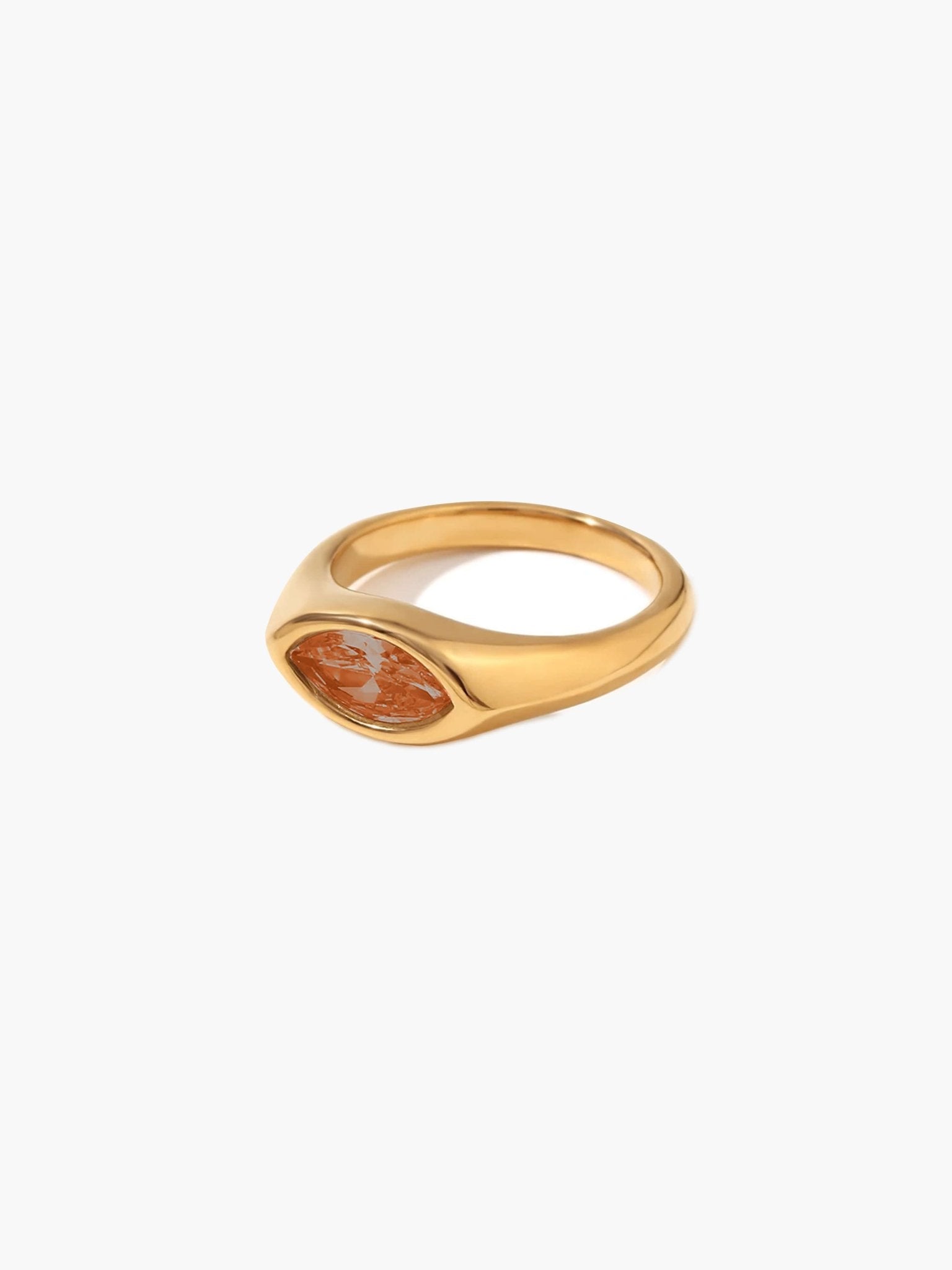 ZEYA - Aurora Ring - Colorful Horse Eye Zircon Ring in Durable Hypoallergenic Steel