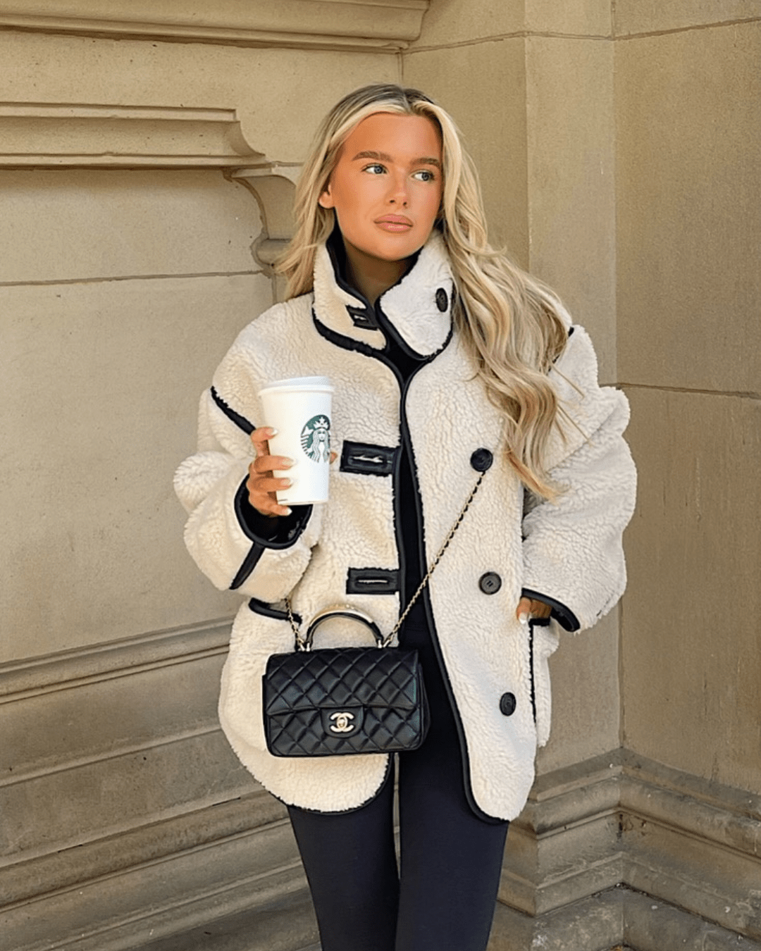 ZEYA - Averie Funnel Neck Sherpa Jacket