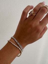 Bracelet tennis Louisa Baguette en zircone