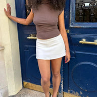 Lara mini-jupe short intégrée taille basse bodycon