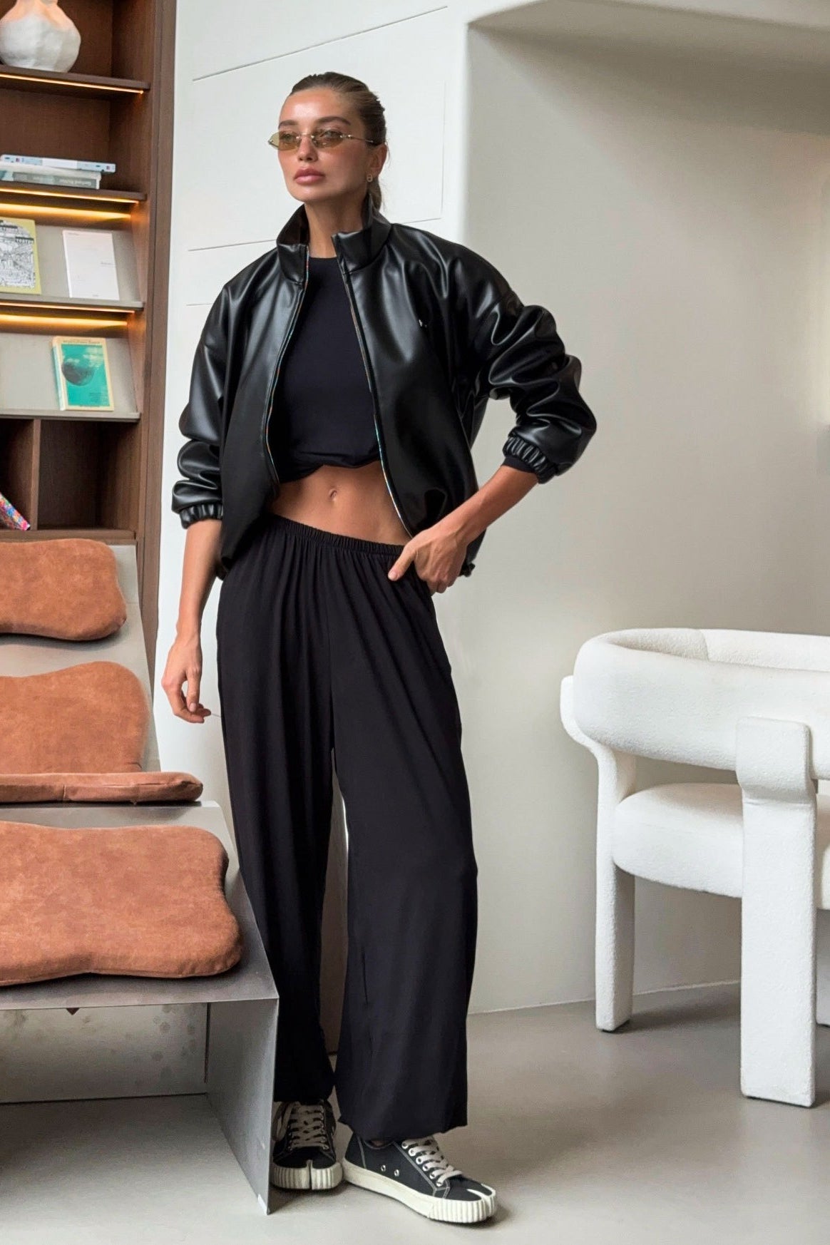 ZEYA - Blake Cropped Leather Jacket