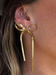 Boucles d'oreilles pendantes en forme de nœud