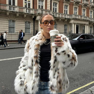 Manteau en fausse fourrure léopard Camella