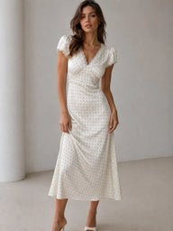 Robe Midi Camila en Satin Imprimé