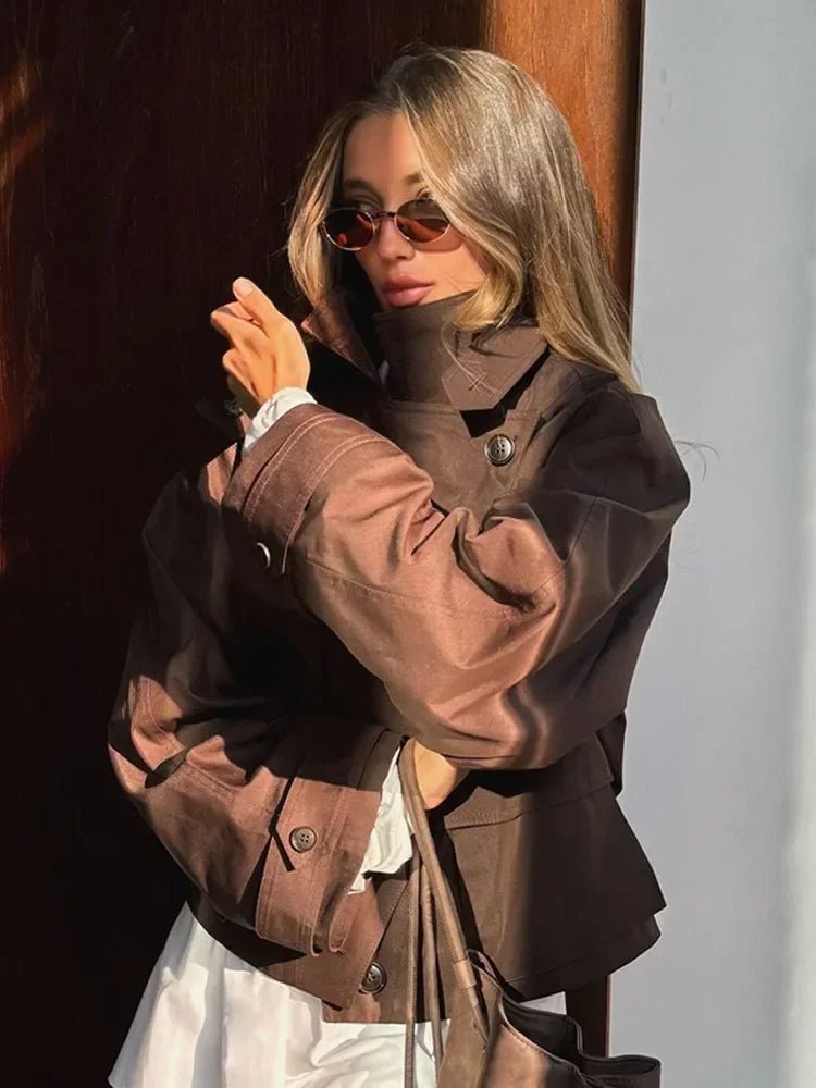 ZEYA - Candice Cropped Trench Coat