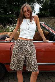 Short Carla à imprimé léopard