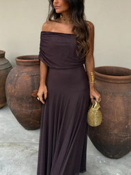 Audrey Off Shoulder Maxi Dress