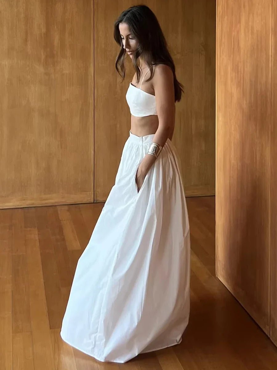 ZEYA - Chanelle Strappy Crop Top Two-Piece Set