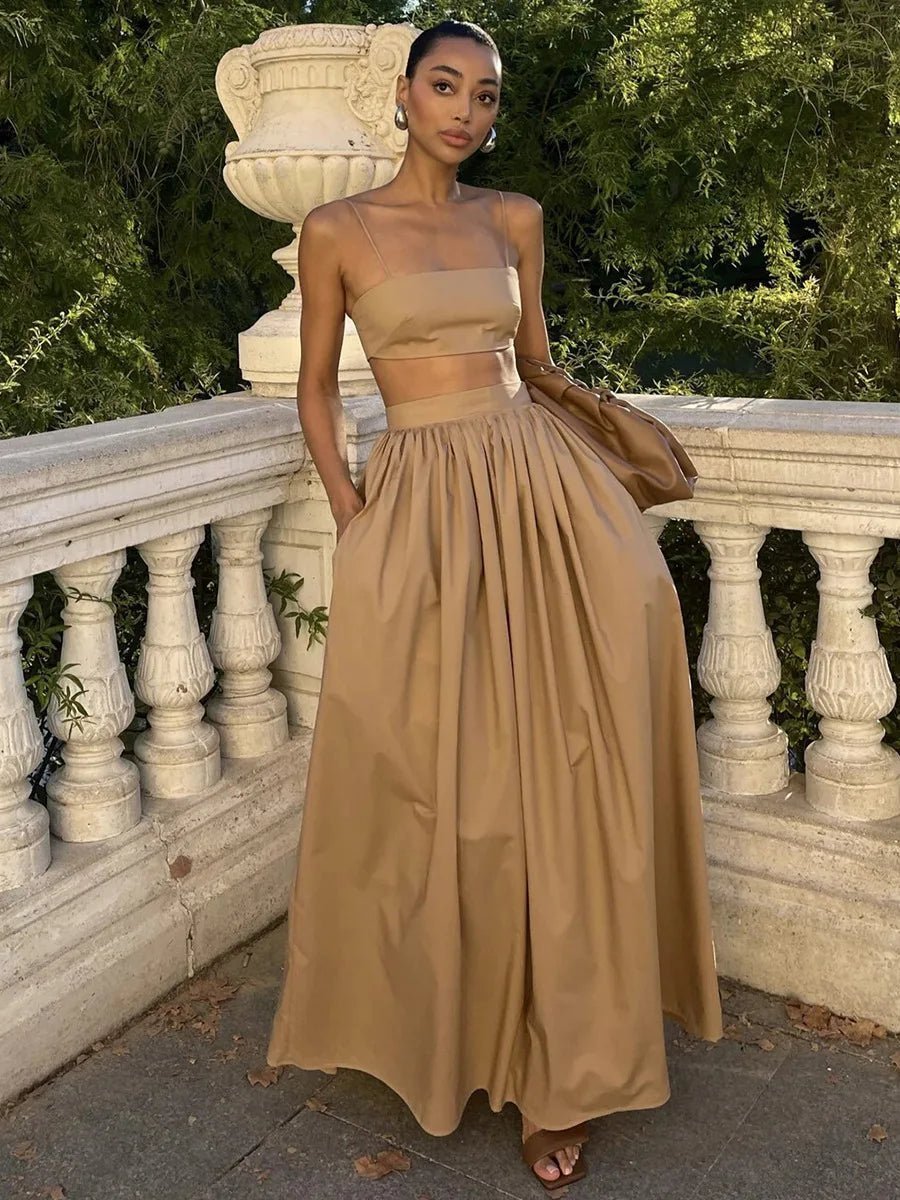 ZEYA - Chanelle Strappy Crop Top Two-Piece Set