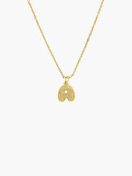 Collier Initiale Claire à Petites Bulles