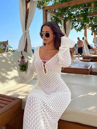 Robe longue crochetée Clarice