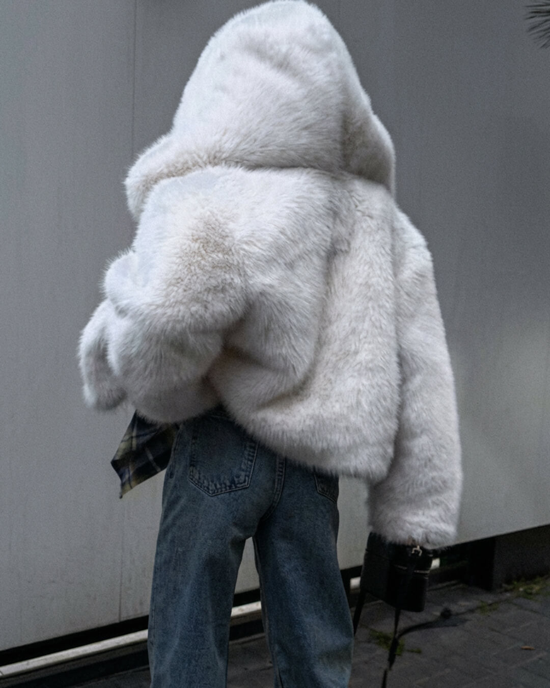 ZEYA - Claudine Hooded Short Faux Fur Coat