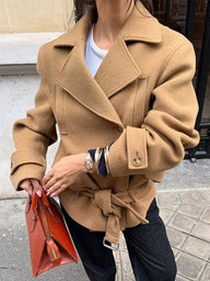 Manteau court ceinturé Corinne