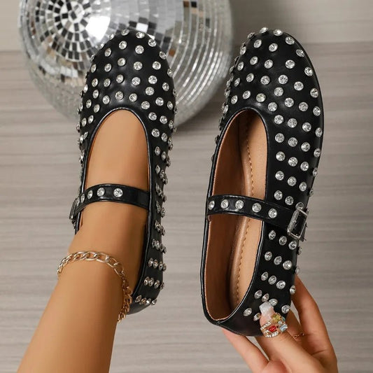 ZEYA - Cristy Rhinestone Ballet Flats