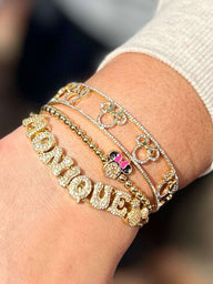 Bracelet à lettres bulles personnalisable