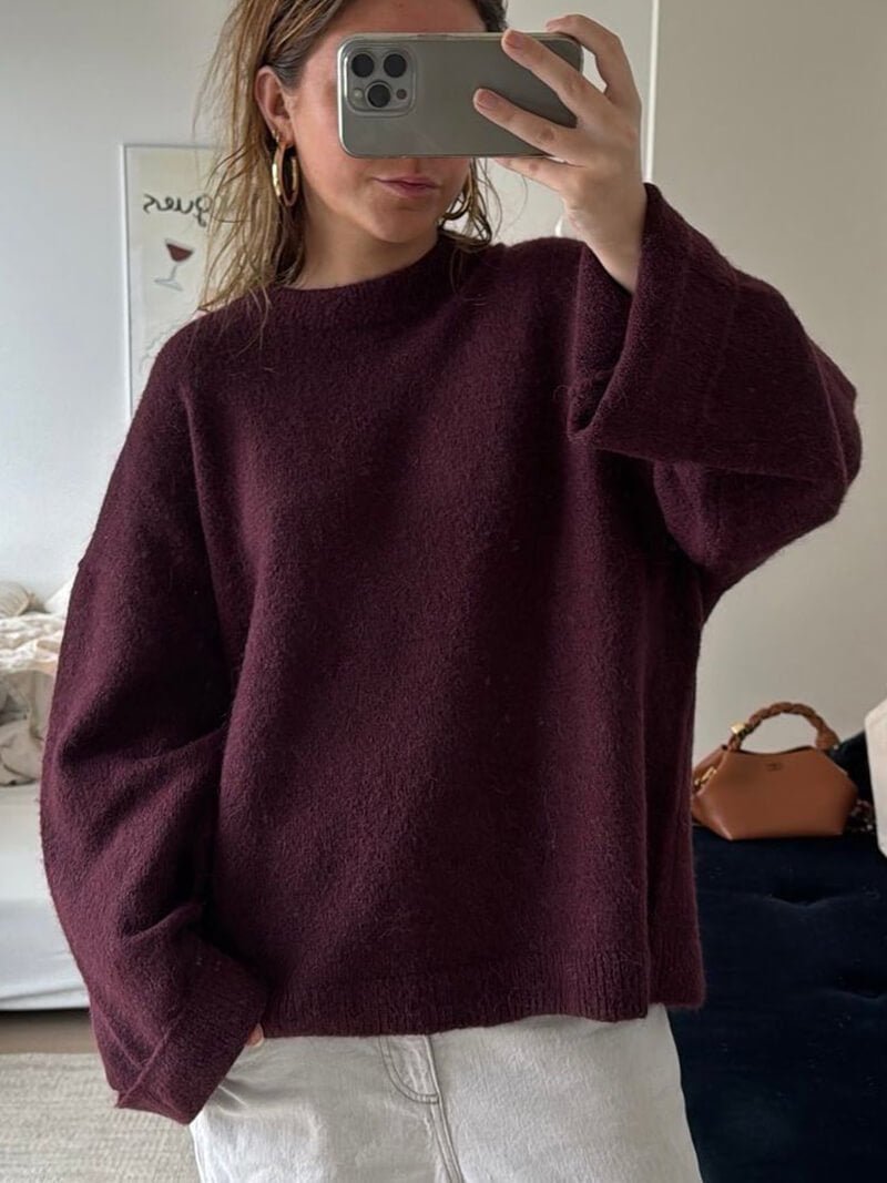 ZEYA - Dalia Burgundy Pullover