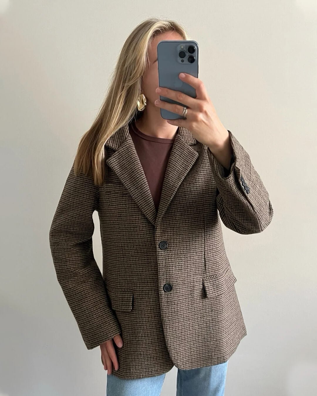 ZEYA - Delphine Houndstooth Blazer