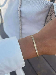 Bracelet chaîne en maille bombée