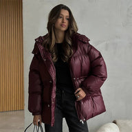 Manteau matelassé à capuche avec cordon de serrage Elaine