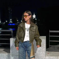 Aellinne Veste en similicuir