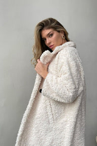 Manteau long en peluche Eleonore