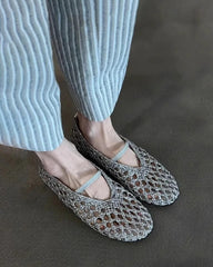 Ballerines tressées ajourées Ella