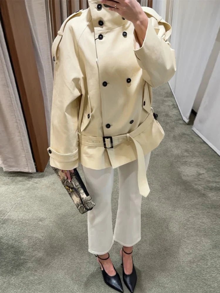 ZEYA - Ella Tailored Stand Collar Trench Coat