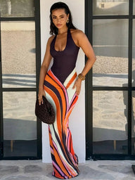 Robe longue Ellen Colorblock