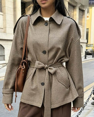 Blazer Ellen à carreaux pied-de-poule
