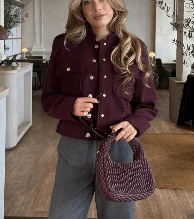 ZEYA - Elsa Bomber Jacket with Golden Details