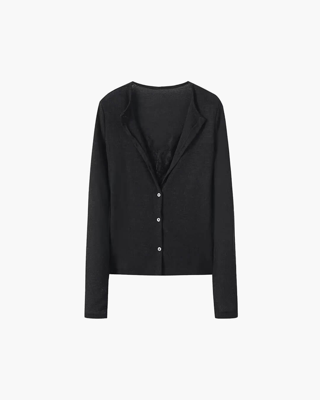ZEYA - Ember Paneled Lace Trim Top